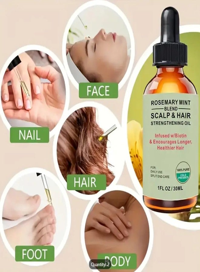 ActivePur Organics Rosemary Mint Scalp & Hair Strengthening Oil for All Hair Types, Hair Treatment Oils, Hair Styling Serums, Hair Serum (Pack of 1, Total 30Ml / 1 Fl Oz) - Image 4